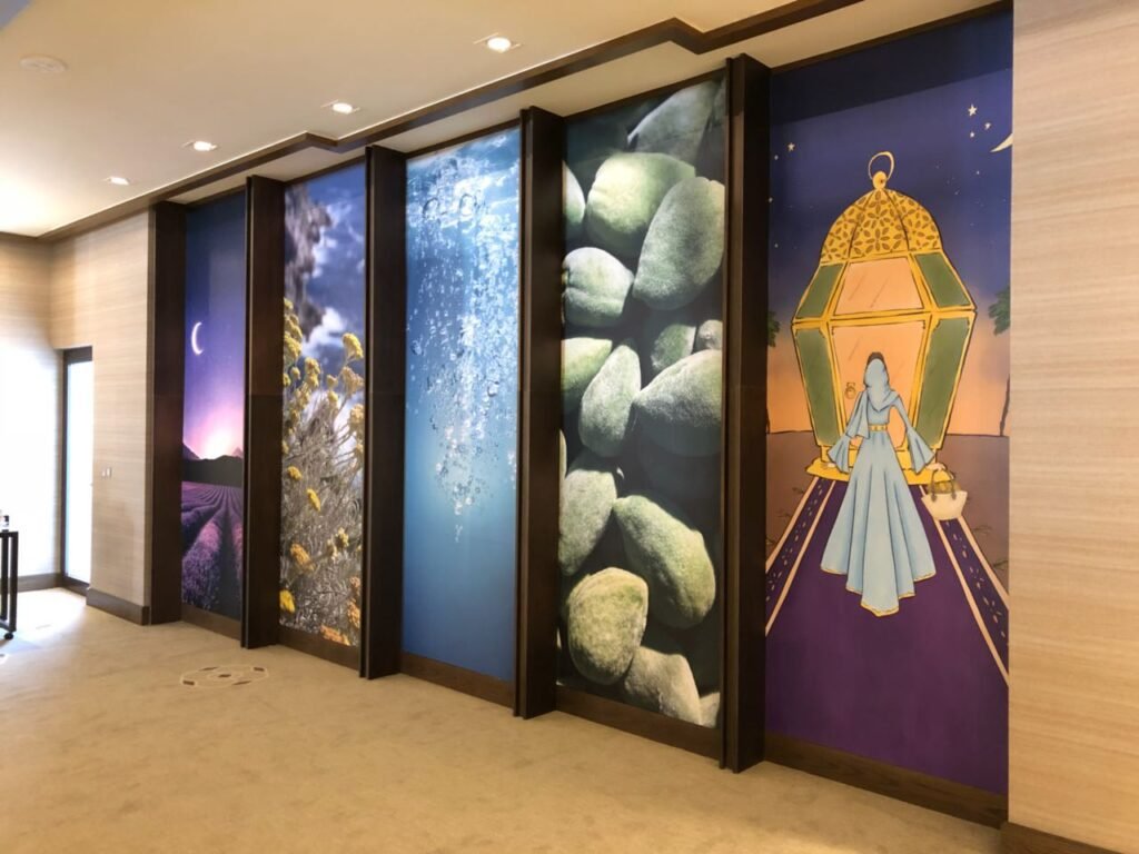 Large format digital printing production