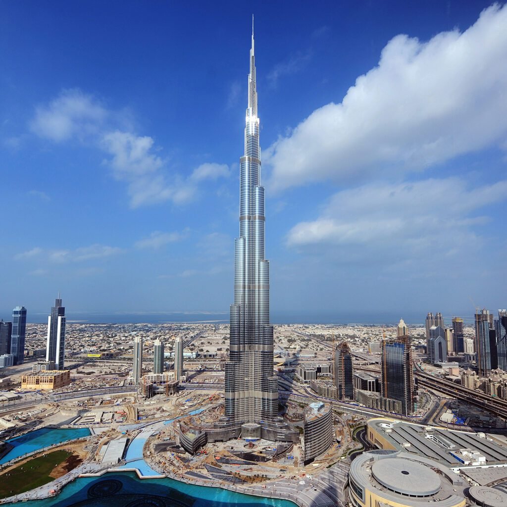 Dubai skyline with the Burj Khalifa