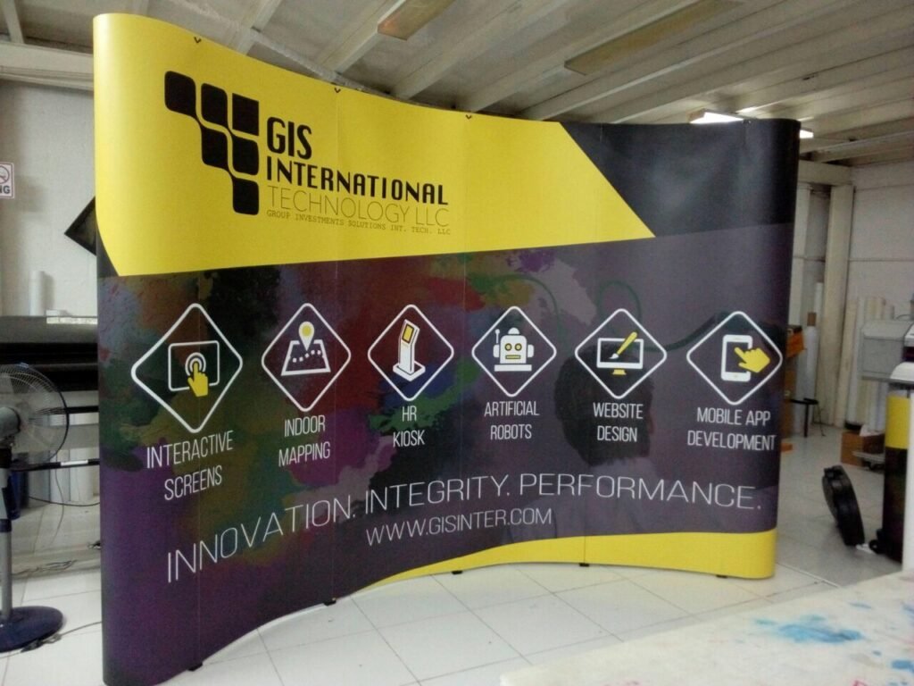 Brand activation pop-up stand in a shopping mall
